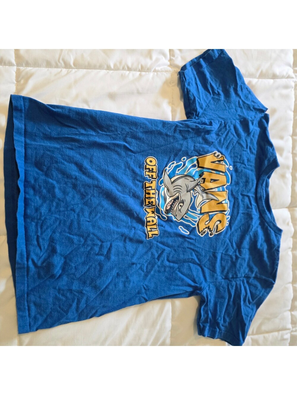 Vans blue graphic T shirt with shark print